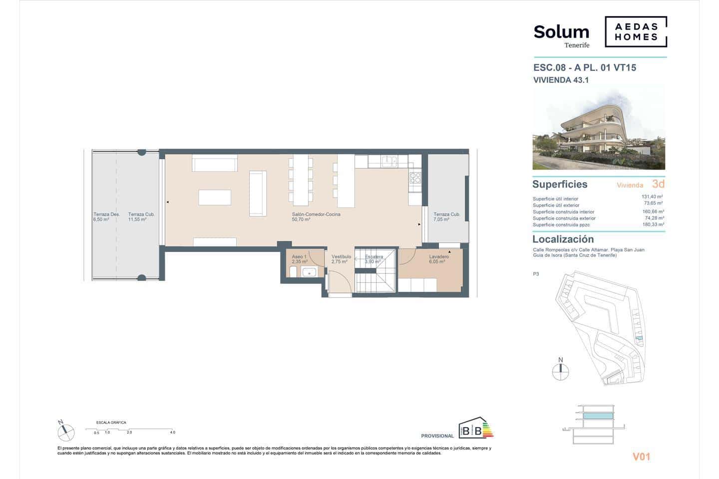 3 sypialnia Mieszkanie na sprzedaż w Playa San Juan z basenem garażem - 1 070 000 € (Ref: 10078926)