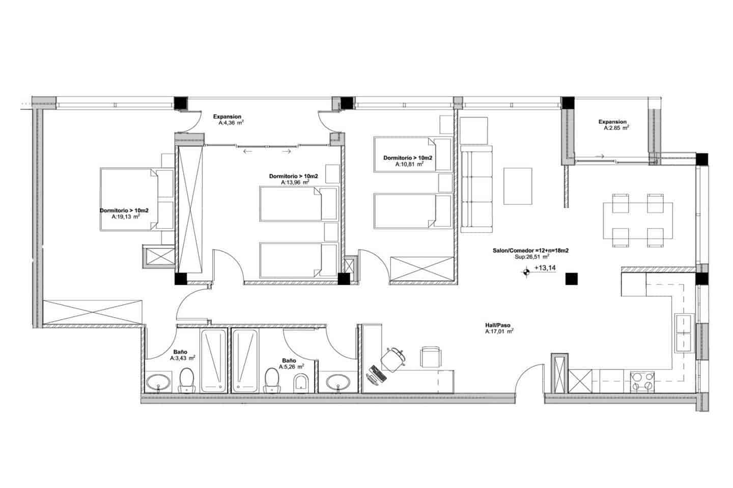 3 soveværelse Lejlighed til salg i Santa Cruz de Tenerife med swimmingpool garage - € 584.000 (Ref: 10141327)