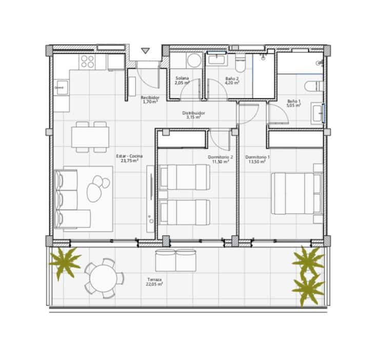 2 soveværelse Lejlighed til salg i Costa Adeje med swimmingpool garage - € 550.000 (Ref: 6900832)