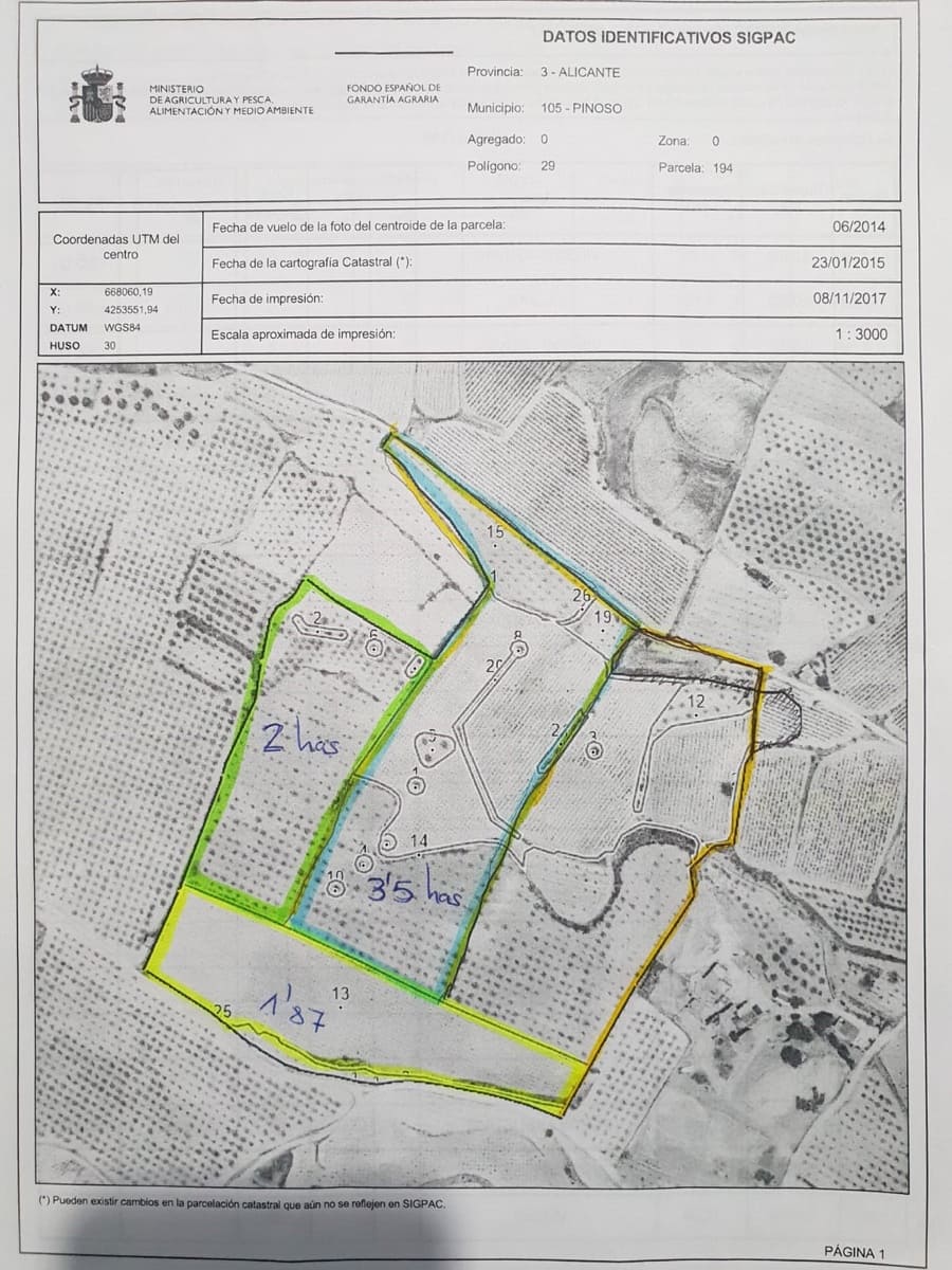 Undeveloped Land for sale in Pinoso - € 150,000 (Ref: 5017583)