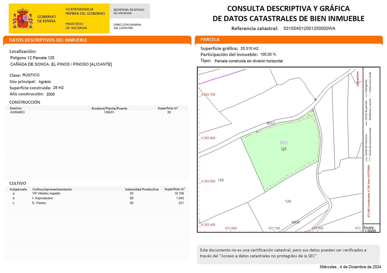 Rakentamaton maa myytävänä paikassa Pinoso - 55 000 € (Ref: 8678672)