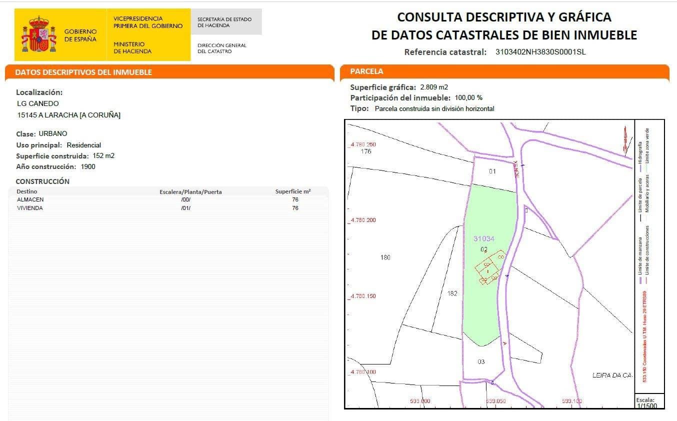 2 makuuhuone Maalaistalo myytävänä paikassa A Laracha - 135 990 € (Ref: 9383374)