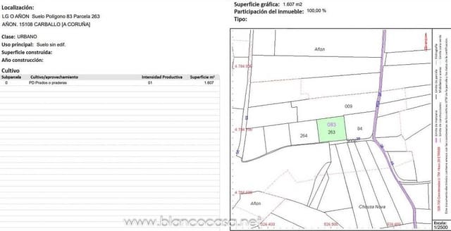 Building Plot for sale in Carballo - € 93,000 (Ref: 9383404)