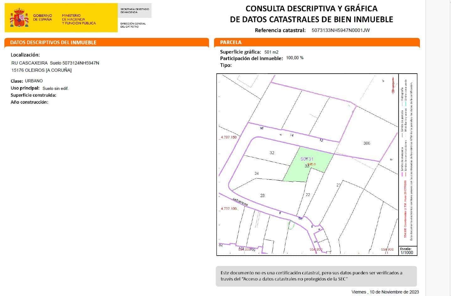 Building Plot for sale in Oleiros - € 125,000 (Ref: 9383407)