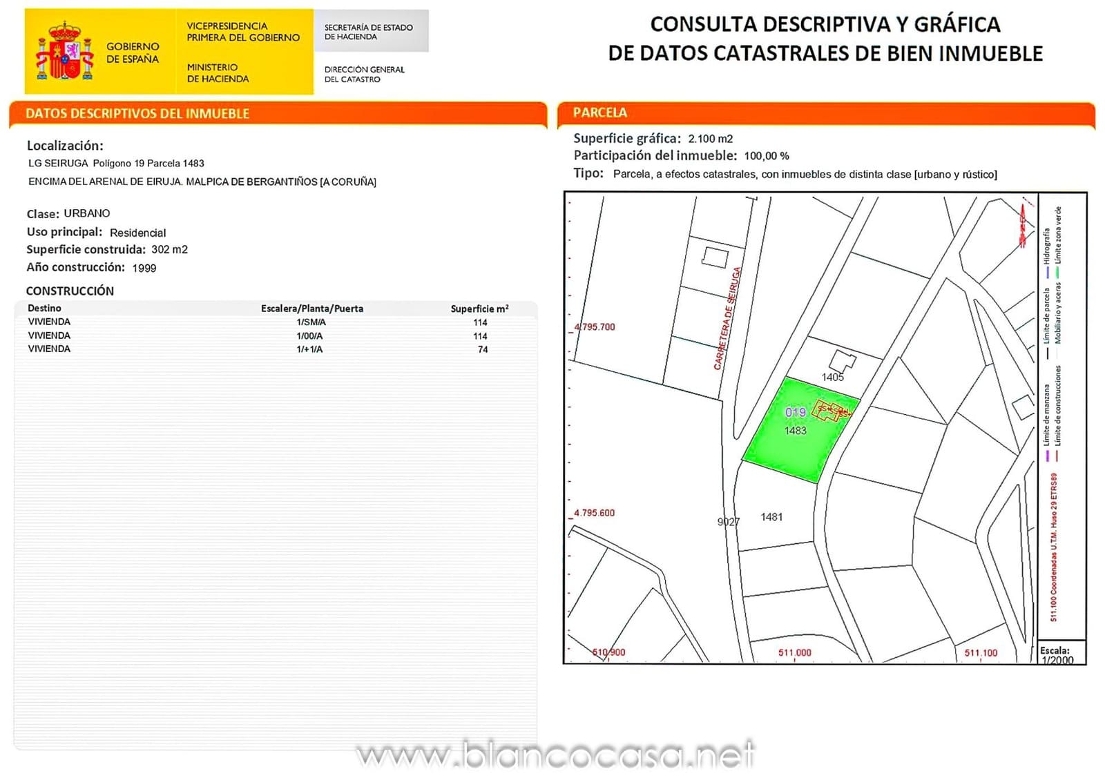 7 sypialnia Finka/Dom wiejski na sprzedaż w Malpica de Bergantinos z garażem - 294 000 € (Ref: 9383424)