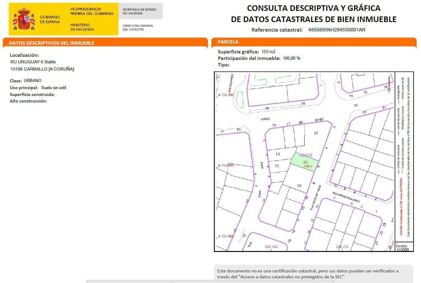 Byggetomt til salgs i Carballo - € 55 000 (Ref: 9383431)