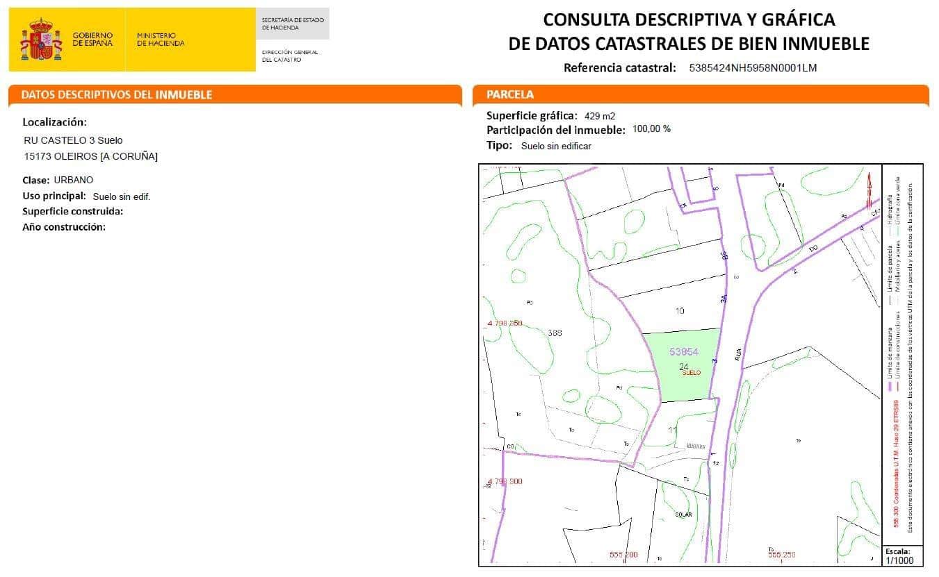 Byggegrund til salg i Oleiros - € 79.999 (Ref: 9383433)