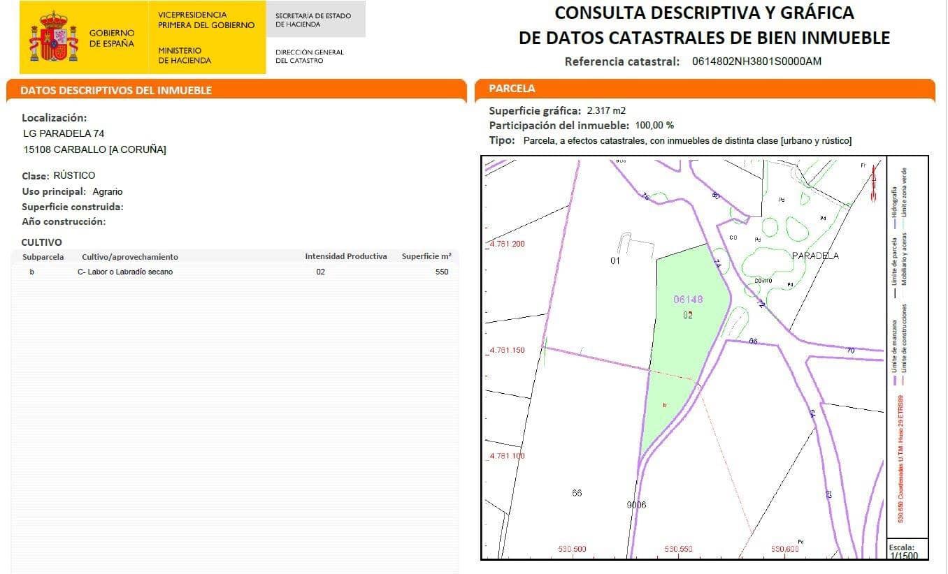 Byggegrund til salg i Carballo - € 45.000 (Ref: 9383435)