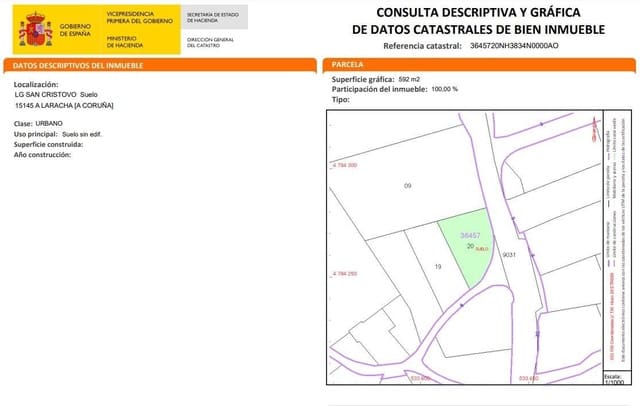 Building Plot for sale in A Laracha - € 39,999 (Ref: 9383436)