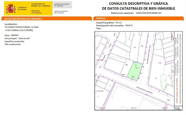 Building Plot for sale in Carballo - € 89,000 (Ref: 9383441)
