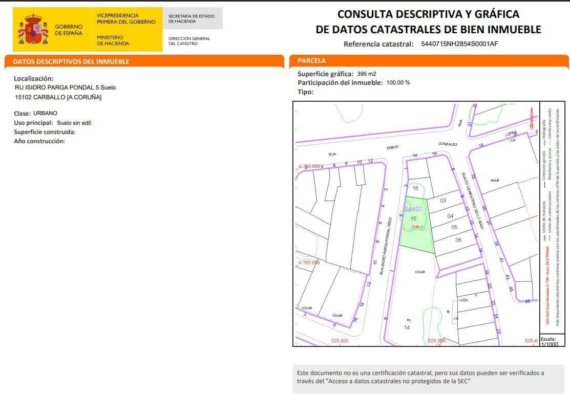 Tomt till salu i Carballo - 58 900 € (Ref: 9383442)