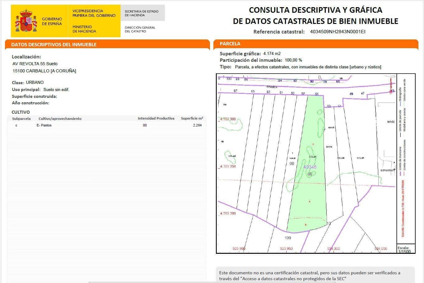 Terreno para Construção para venda em Carballo - 158 800 € (Ref: 9383443)