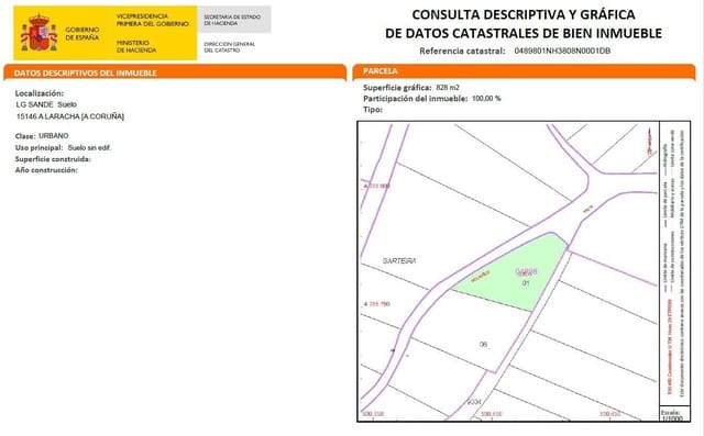 Building Plot for sale in A Laracha - € 45,000 (Ref: 9383455)