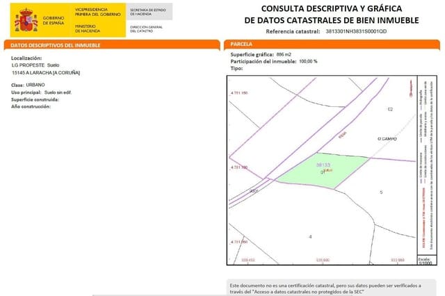 Building Plot for sale in A Laracha - € 39,990 (Ref: 9383464)