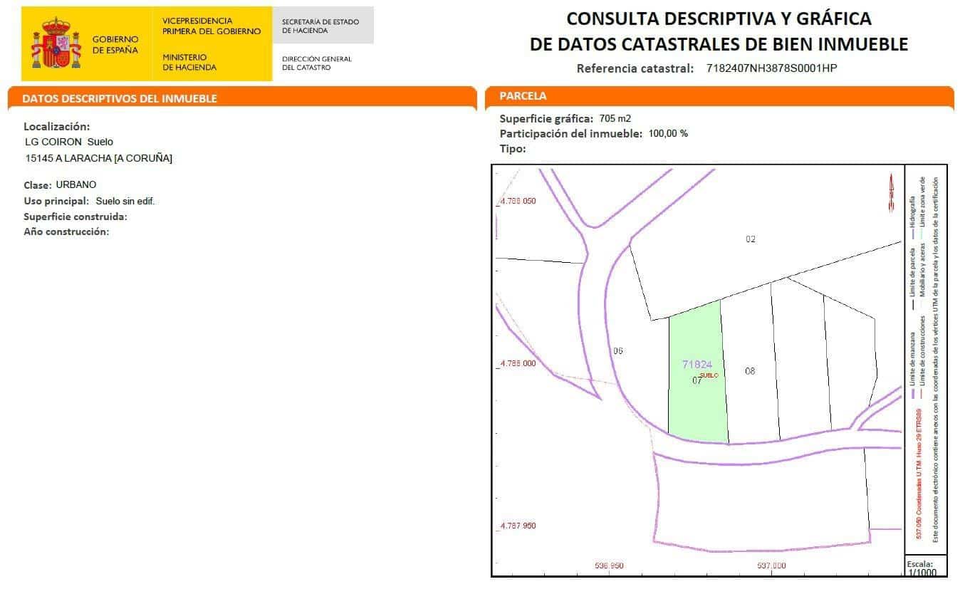 Tomt till salu i A Laracha - 39 999 € (Ref: 9383471)