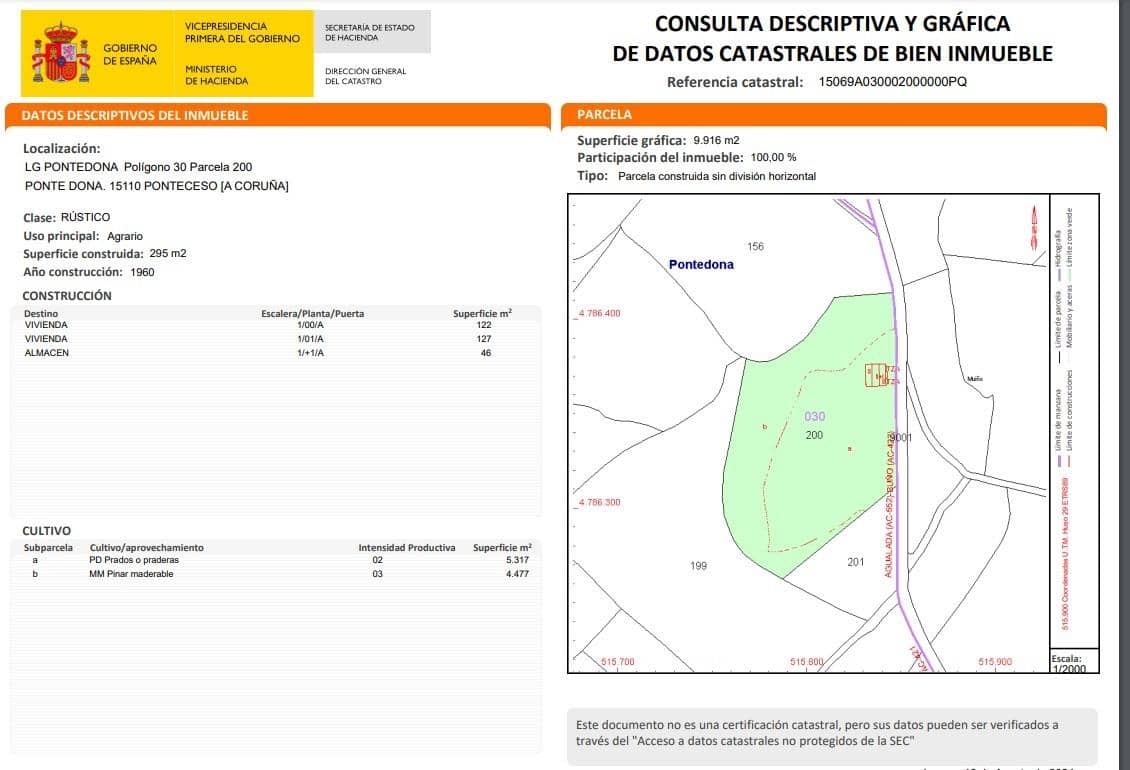 3 sovrum Finca/Hus på landet till salu i Ponteceso - 68 990 € (Ref: 9383477)