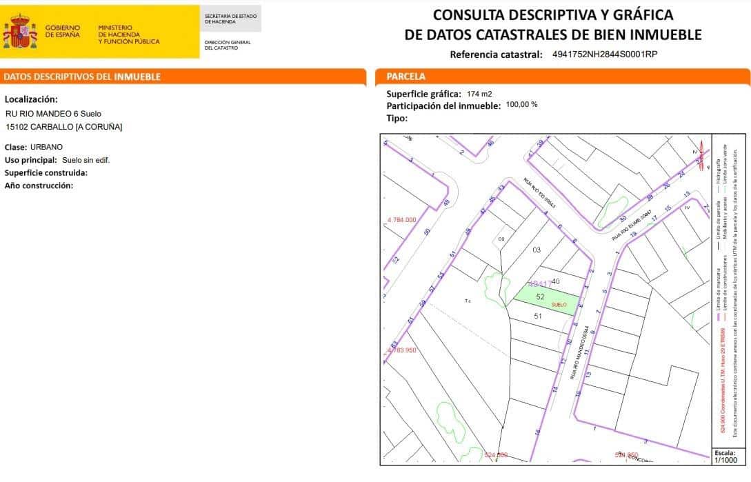 Działka budowlana na sprzedaż w Carballo - 51 900 € (Ref: 9383495)