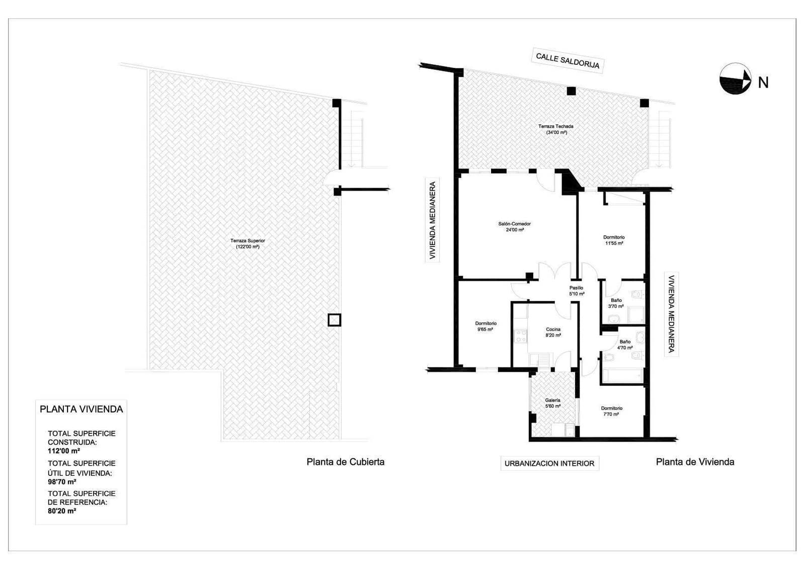 3 slaapkamer Bungalow te koop in La Aparecida met zwembad garage - € 91.000 (Ref: 9571086)