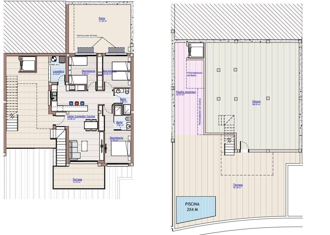 Bungalow de 3 habitaciones en San Miguel de Salinas en venta con piscina garaje - 399.000 € (Ref: 10020367)