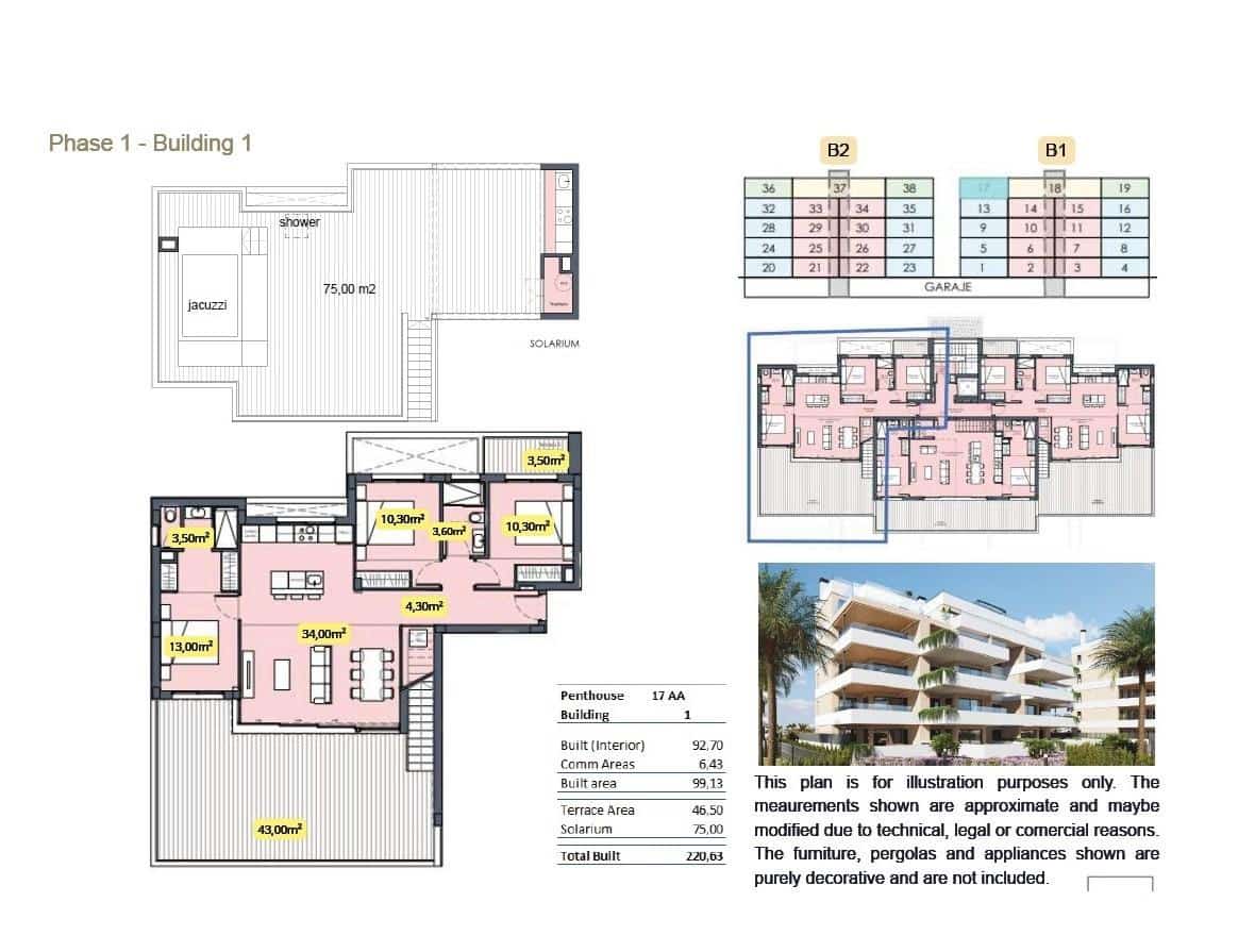 3 camera da letto Attico in vendita in Torre-Pacheco con piscina garage - 601.000 € (Rif: 10020368)
