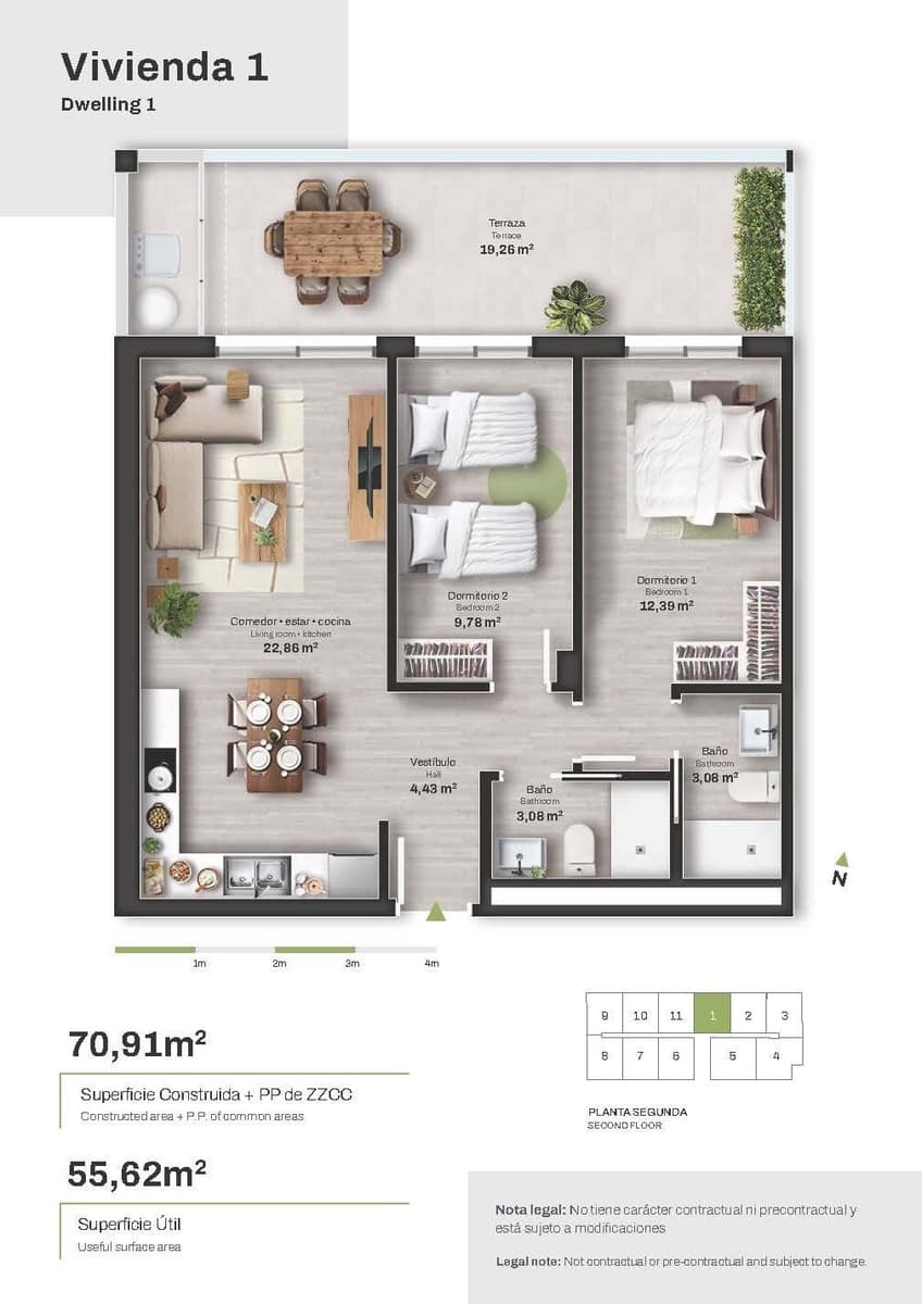 2 bedroom Penthouse for sale in Mojacar with pool garage - € 307,000 (Ref: 10027824)
