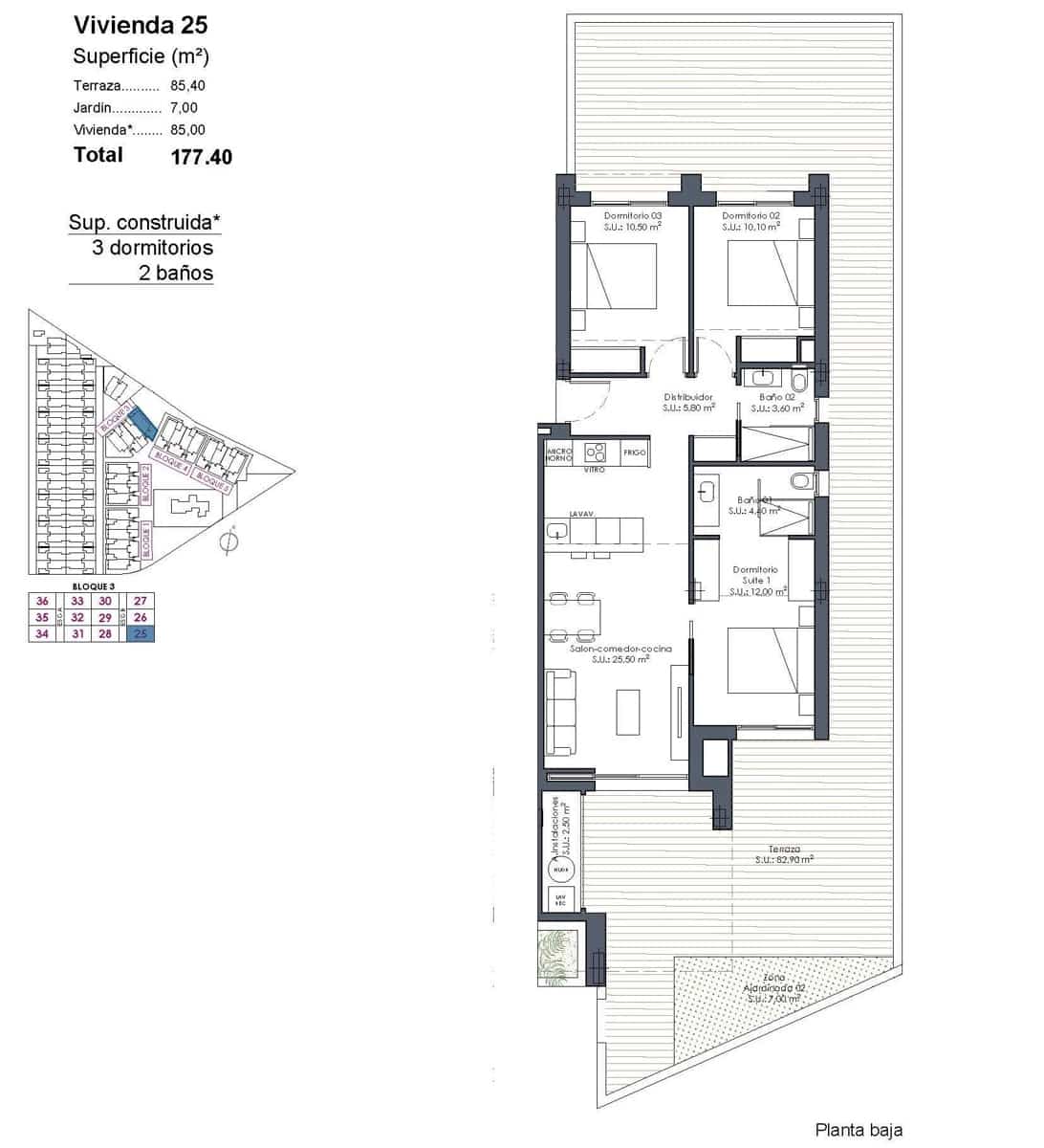 3 slaapkamer Appartement te koop in Los Alcazares met zwembad garage - € 369.000 (Ref: 10077698)