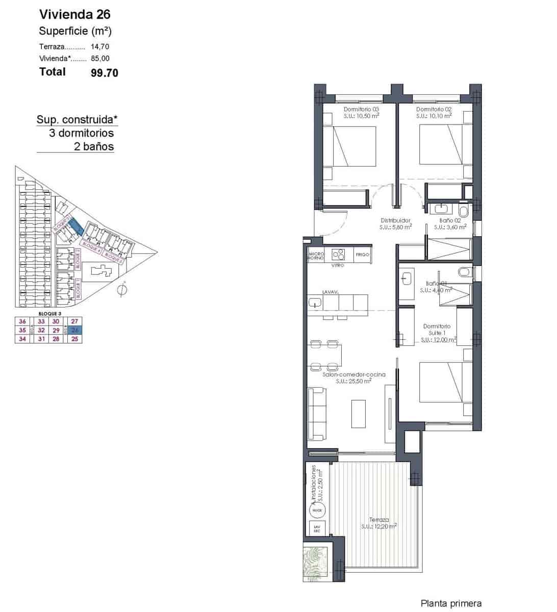 3 slaapkamer Appartement te koop in Los Alcazares met zwembad garage - € 339.000 (Ref: 10077699)