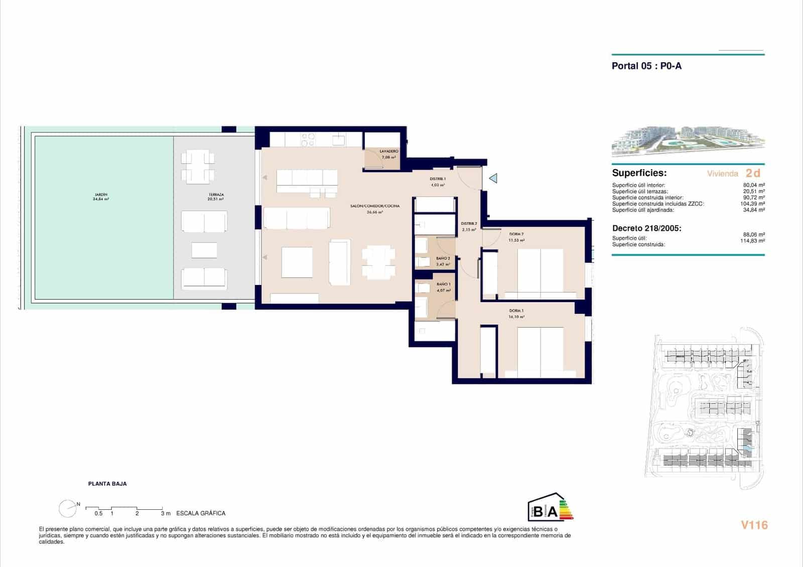 2 Zimmer Apartment zu verkaufen in Almerimar mit Pool Garage - 329.000 € (Ref: 10080528)