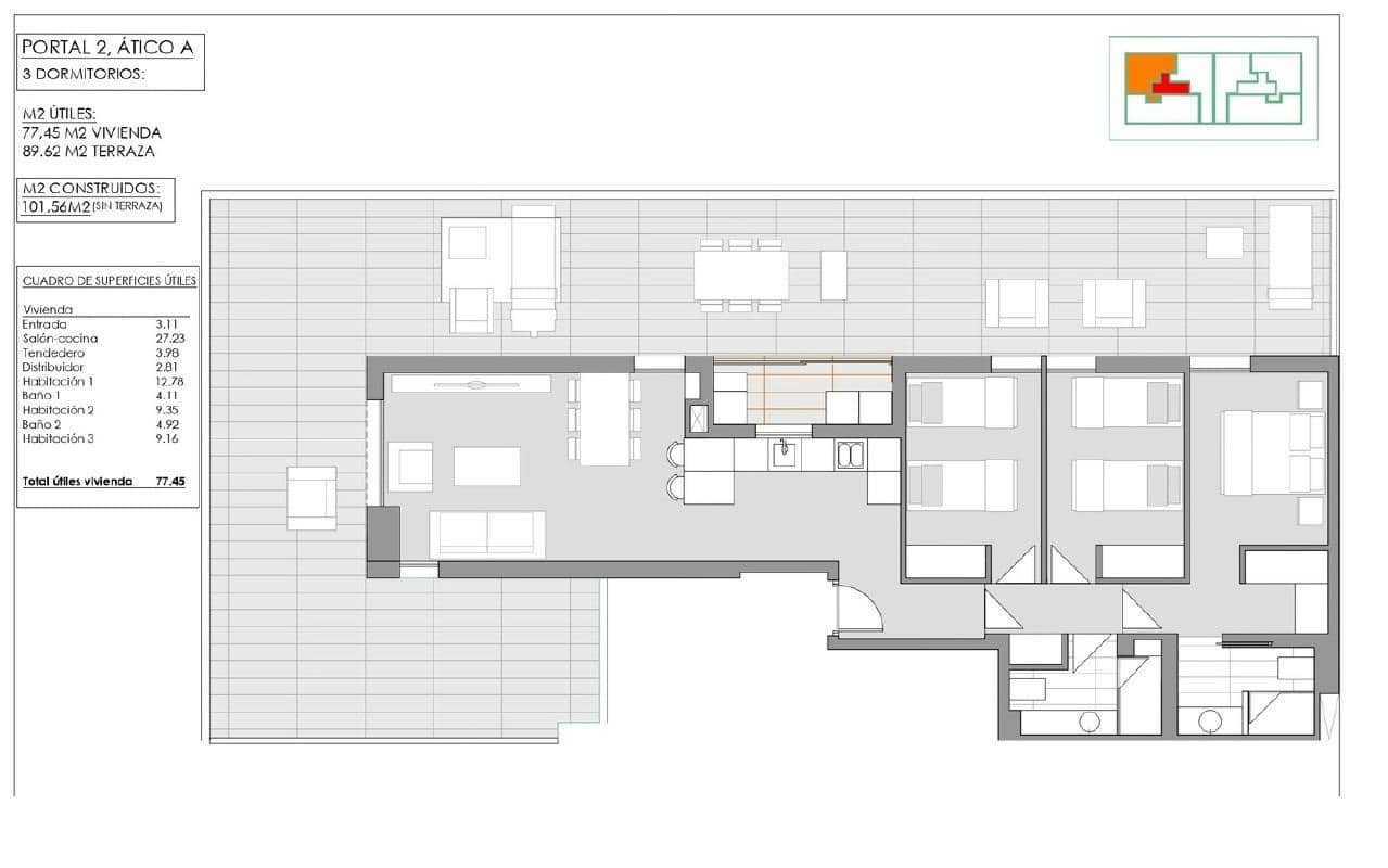 3 quarto Penthouse para venda em Javea / Xabia com piscina garagem - 650 000 € (Ref: 10099744)