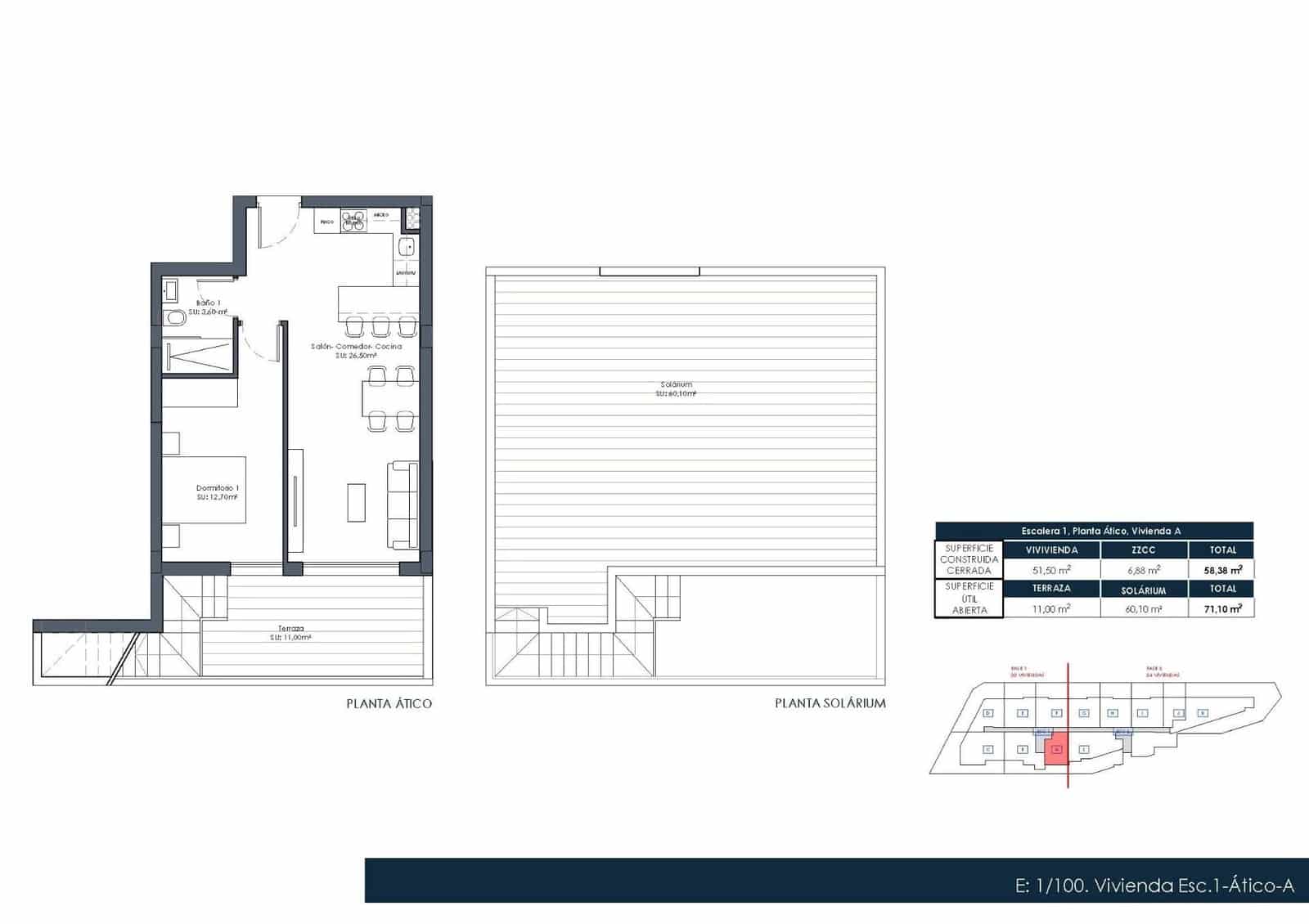 1 soveværelse Penthouse til salg i Formentera del Segura med swimmingpool garage - € 190.000 (Ref: 10177001)
