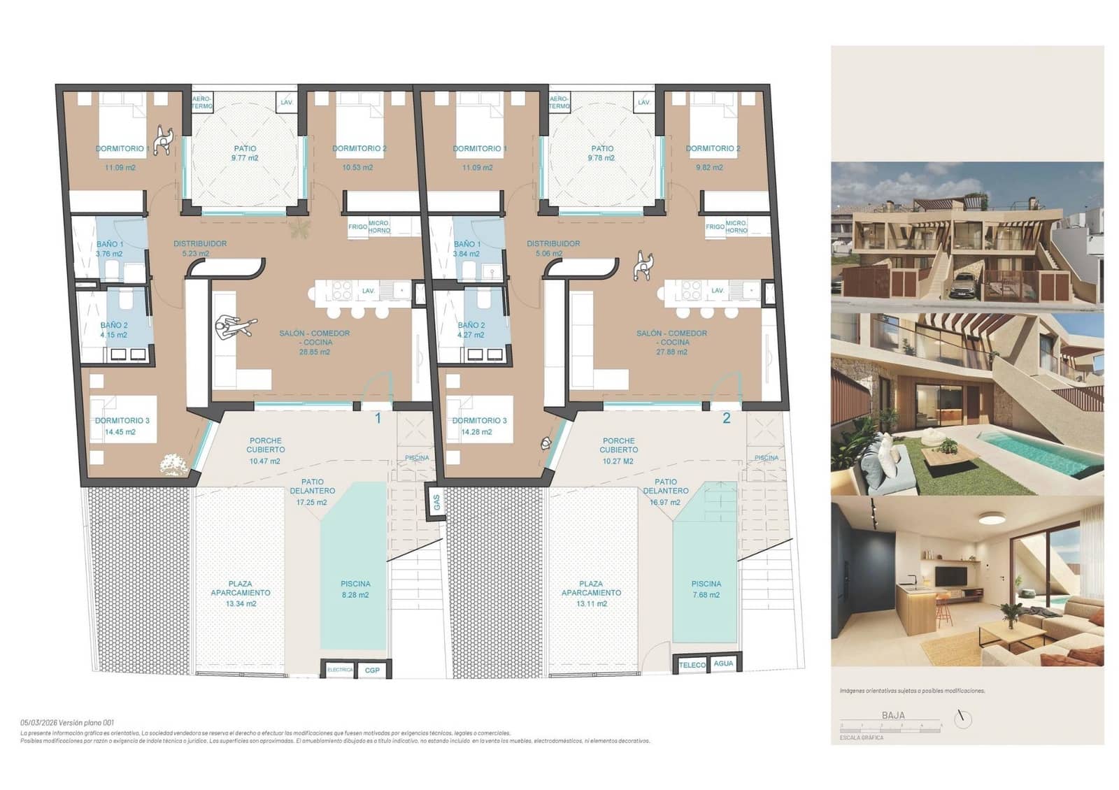 3 soveværelse Bungalow til salg i San Pedro del Pinatar med swimmingpool garage - € 342.900 (Ref: 10184321)