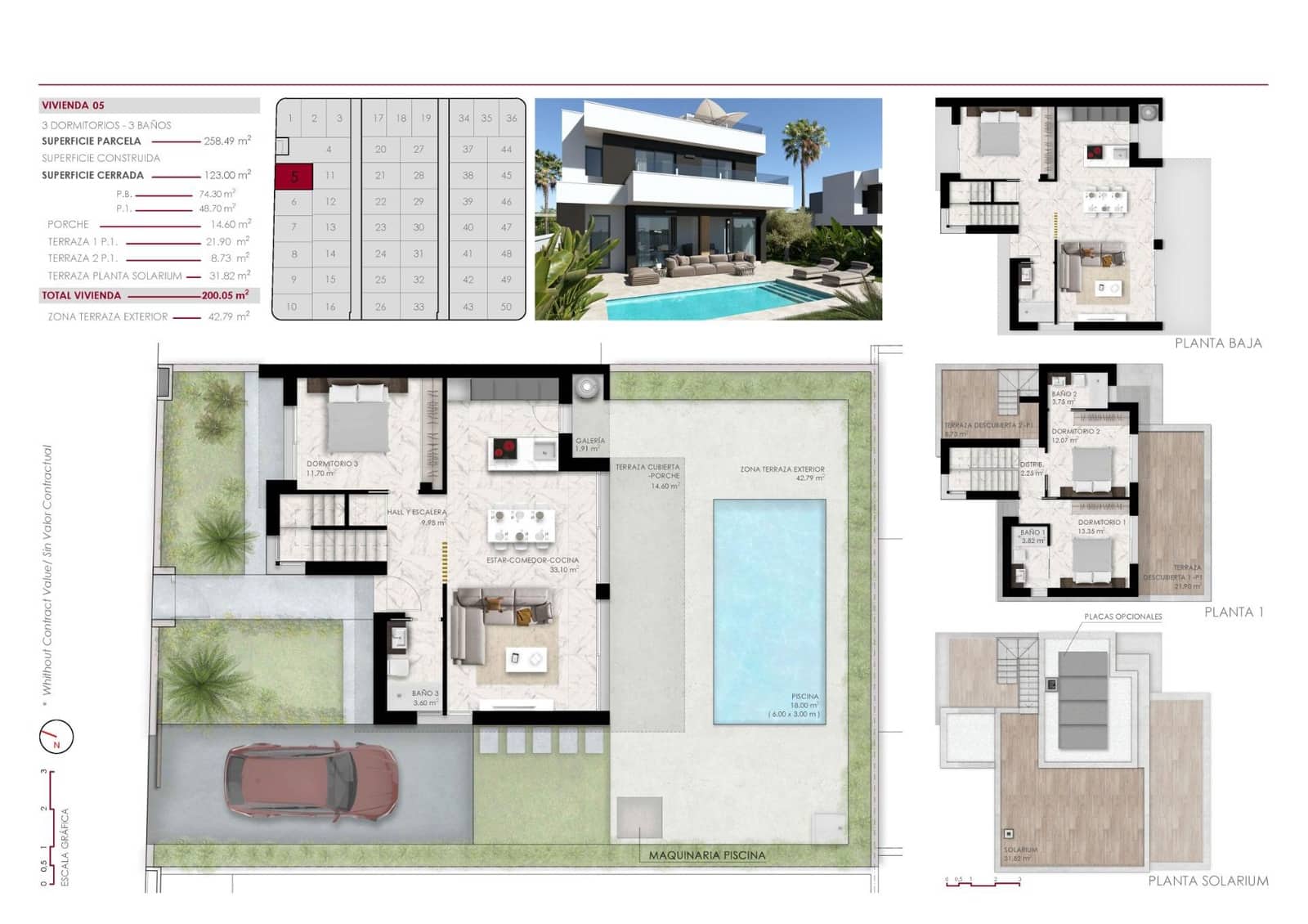 3 sovrum Villa till salu i Ciudad Quesada med pool garage - 649 000 € (Ref: 9533344)