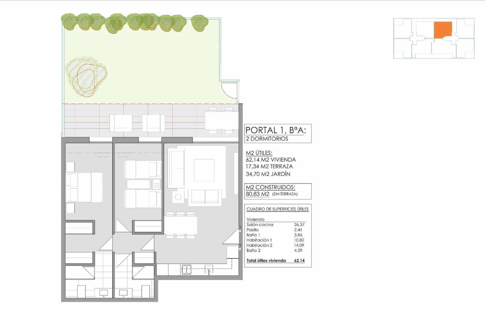 2 soverom Leilighet til salgs i Javea / Xabia med svømmebasseng garasje - € 385 000 (Ref: 9615203)