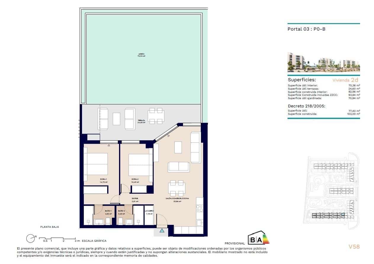 2 slaapkamer Appartement te koop in Almerimar met zwembad garage - € 333.000 (Ref: 9751688)