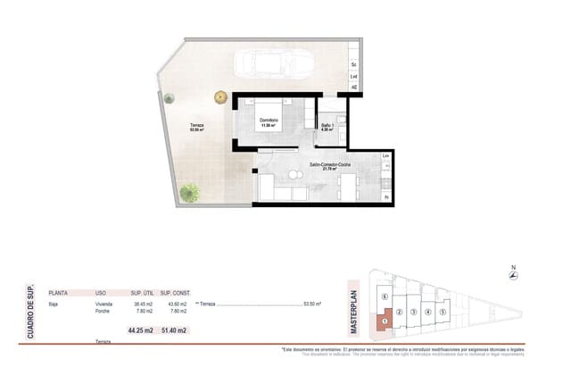 1 slaapkamer Bungalow te koop in Lo Pagan, San Pedro del Pinatar met zwembad garage - € 149.900 (Ref: 9758612)