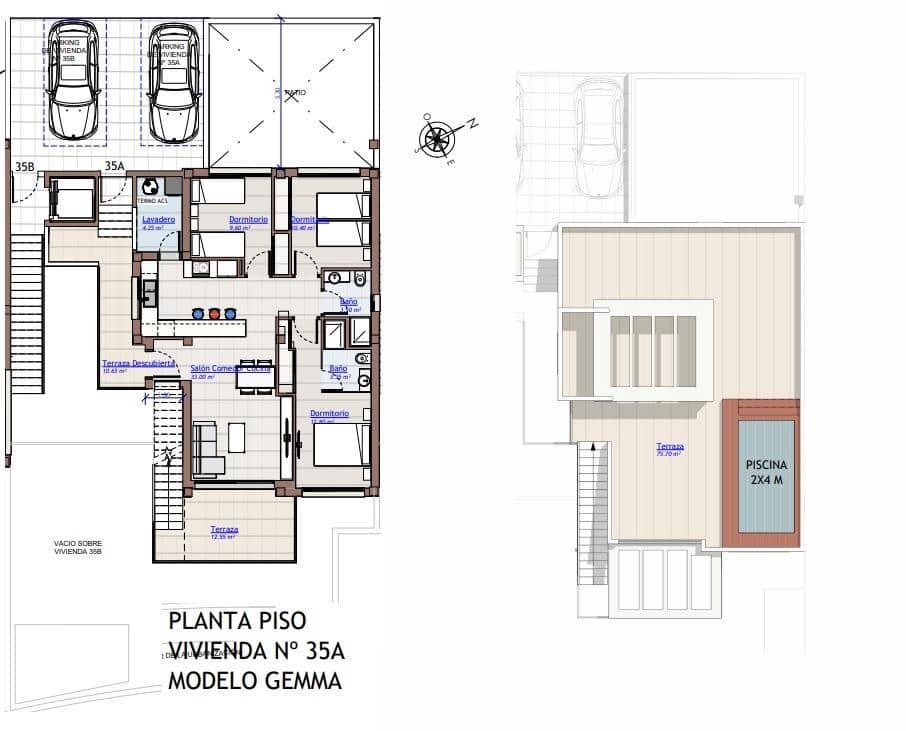 3 sypialnia Bungalow na sprzedaż w San Miguel de Salinas z basenem garażem - 415 000 € (Ref: 9783084)