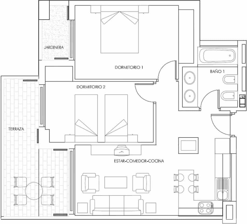 2 slaapkamer Penthouse te koop in Vera met zwembad garage - € 150.000 (Ref: 9783090)