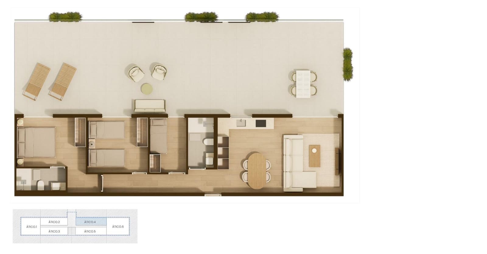 3 soverom Penthouse til salgs i Moncofa med svømmebasseng garasje - € 360 000 (Ref: 9804144)