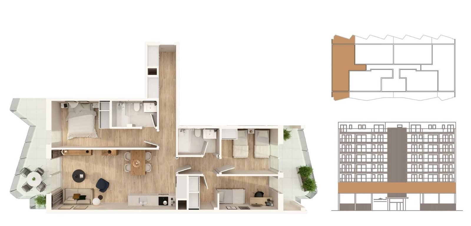 3 Zimmer Apartment zu verkaufen in Moncofa mit Pool Garage - 249.000 € (Ref: 9804148)