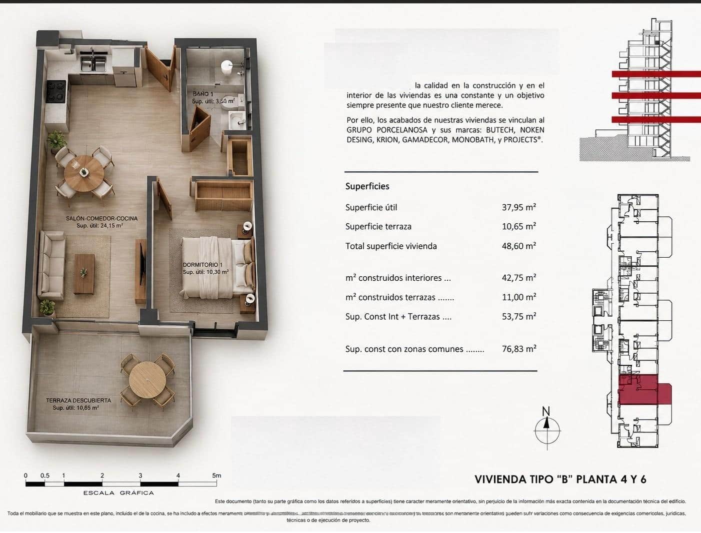 1 sypialnia Apartament na sprzedaż w La Villajoyosa / Vila Joiosa z basenem garażem - 286 200 € (Ref: 9855076)