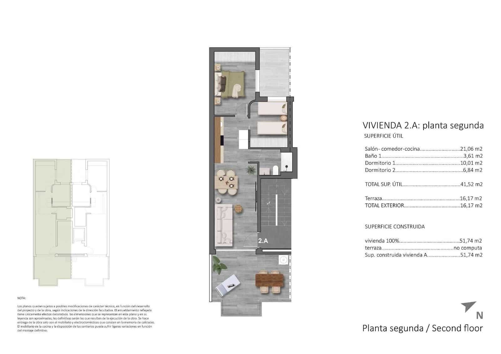 2 soverom Penthouse til salgs i Pilar de la Horadada med svømmebasseng - € 350 000 (Ref: 9868298)