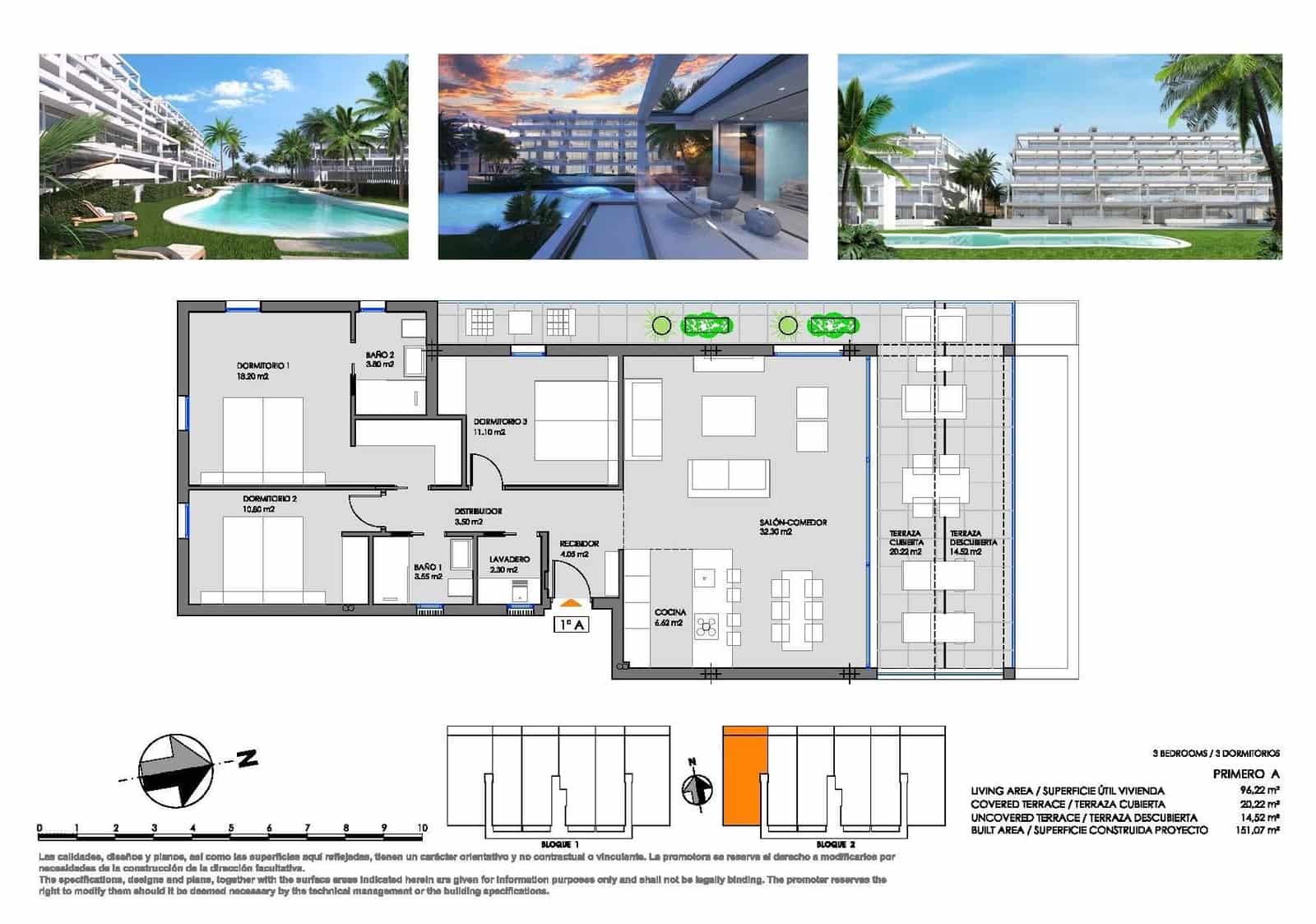3 soverom Leilighet til salgs i Mar de Cristal med svømmebasseng garasje - € 368 000 (Ref: 9990294)