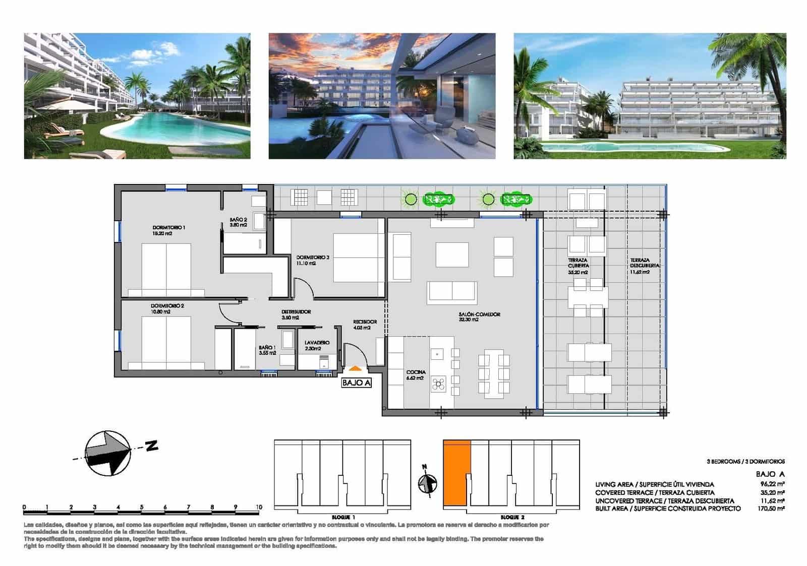 3 soverom Leilighet til salgs i Mar de Cristal med svømmebasseng garasje - € 436 000 (Ref: 9990295)