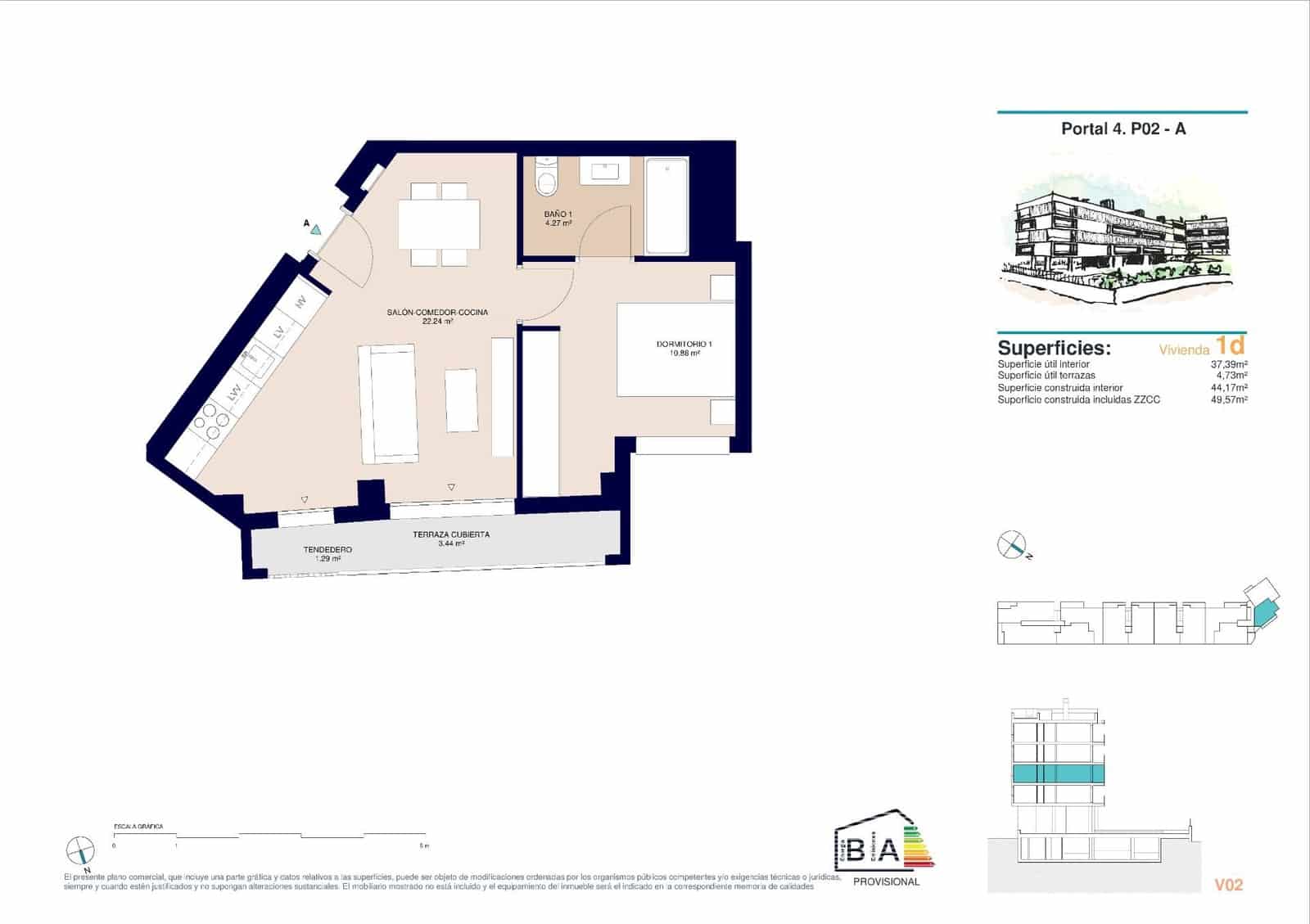 1 soverom Leilighet til salgs i Alicante by med svømmebasseng garasje - € 180 500 (Ref: 9998145)