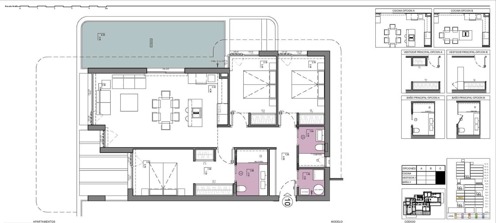 3 sovrum Lägenhet till salu i Calpe / Calp med pool garage - 857 000 € (Ref: 9999740)