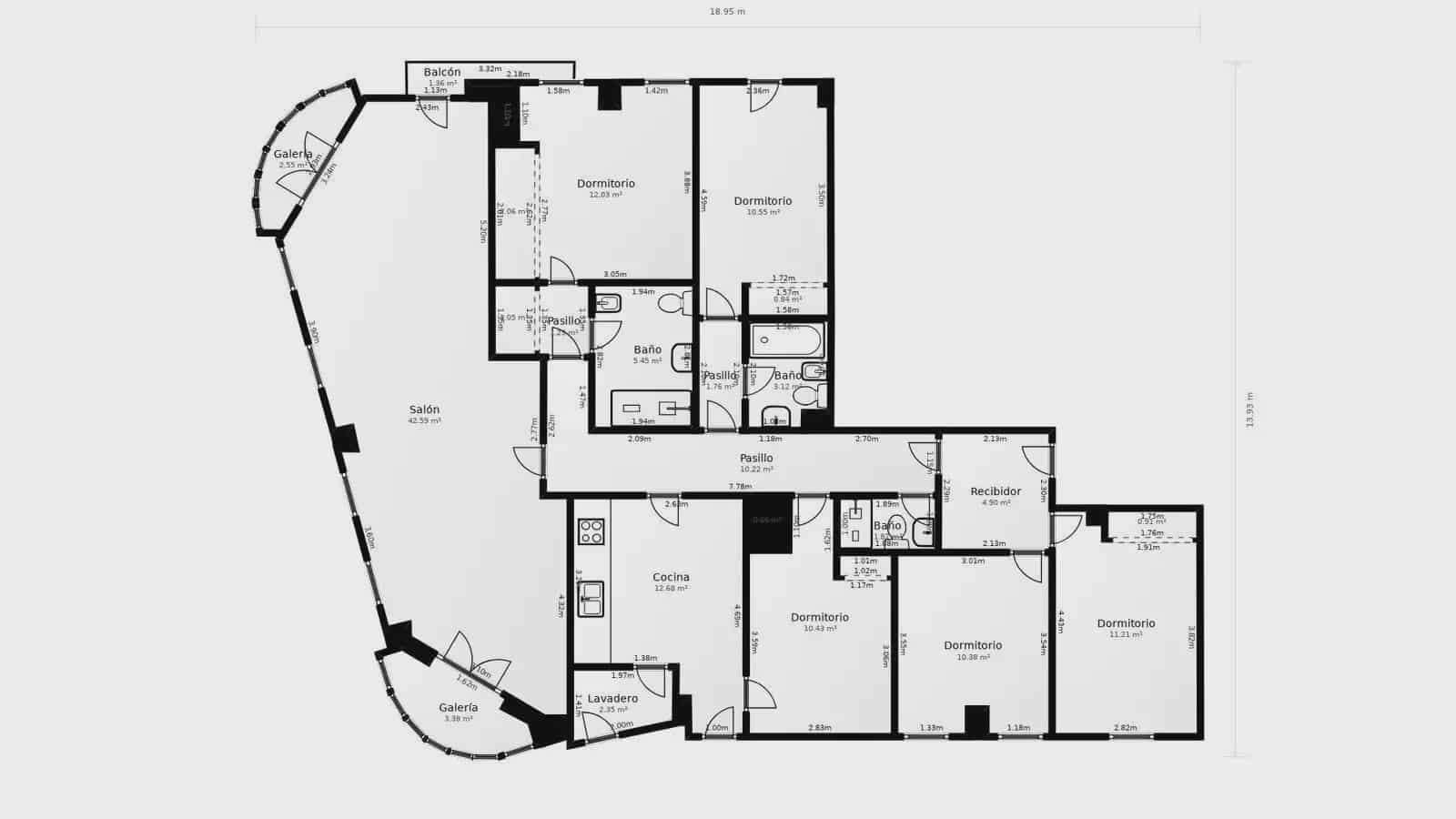 5 bedroom Flat for sale in Granada city - € 825,000 (Ref: 9836877)