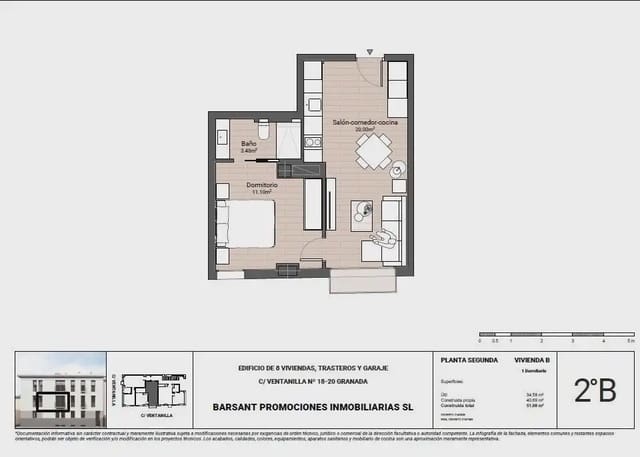 Leilighet til salgs i Centro - Sagrario, Granada by - € 194 499 (Ref: 9837158)