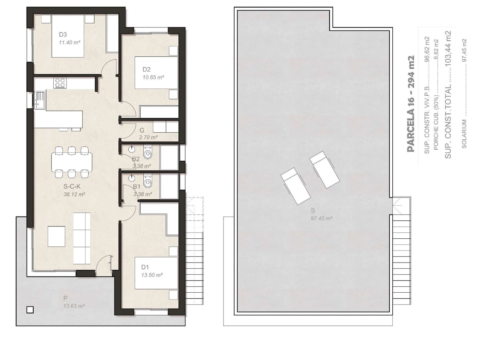 3 makuuhuone Huvila myytävänä paikassa Pinar de Campoverde - 379 900 € (Ref: 7581389)