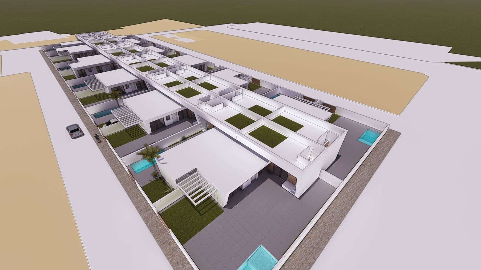 2 soveværelse Semi-Rækkehus til salg i Torre-Pacheco med swimmingpool - € 249.950 (Ref: 8005668)