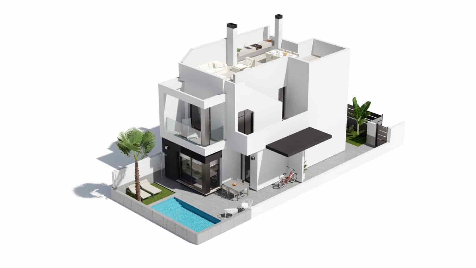 3 slaapkamer Villa te koop in Santiago de la Ribera met zwembad - € 349.000 (Ref: 8301937)